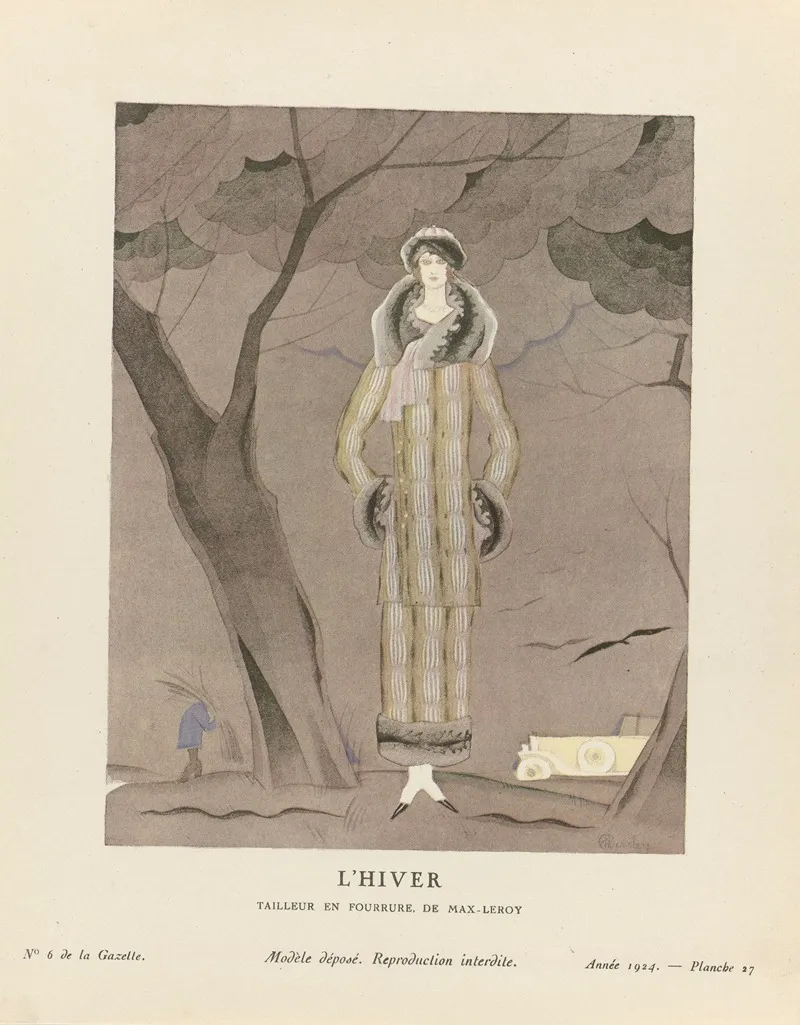 Gazette Du Bon Ton Lhiver Tailleur En Fourrure De Max Leroy