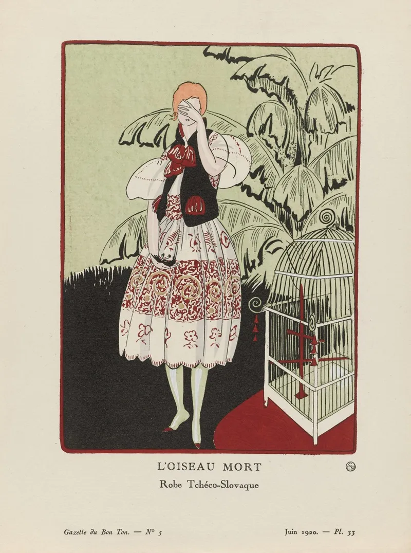 Gazette Du Bon Ton Loiseau Mort Robe Tcheco Slovaque