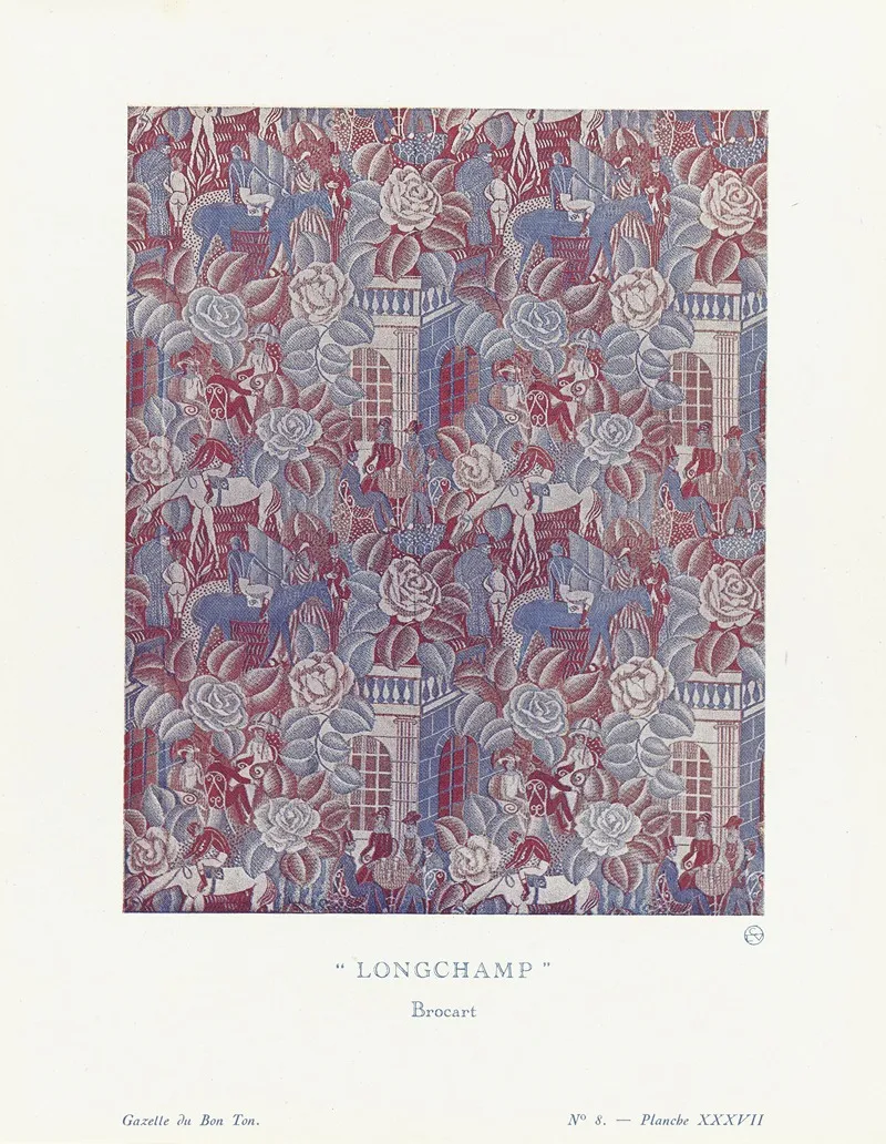 Gazette Du Bon Ton Longchamp Brocart Wall Art by Raoul Dufy - High-Resolution Digital Print
