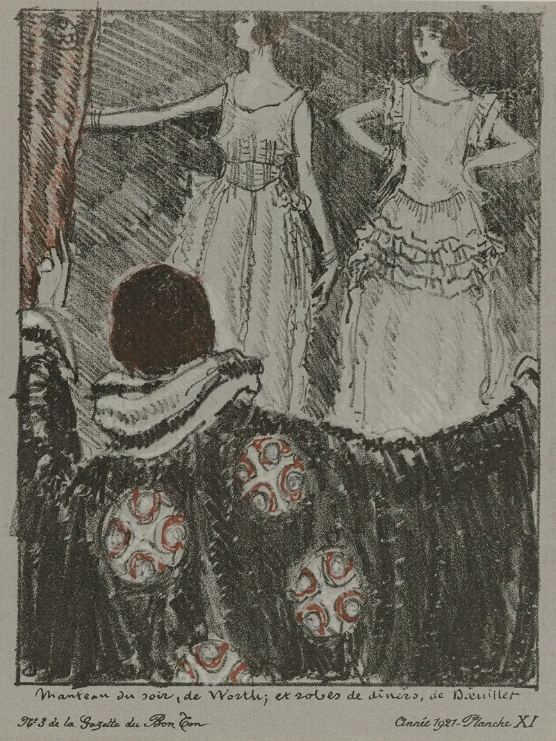 Gazette Du Bon Ton Manteau Du Soir De Worth Et Robes De Diners De Doeuille
