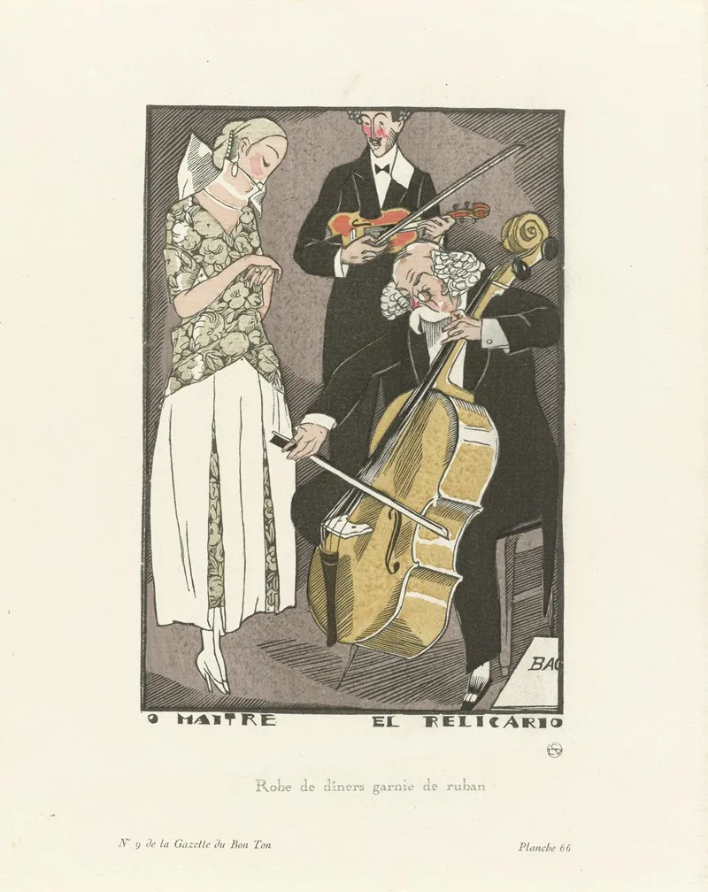 Gazette Du Bon Ton O Maitre El Relicario Robe De Diners Garnie De Ruban