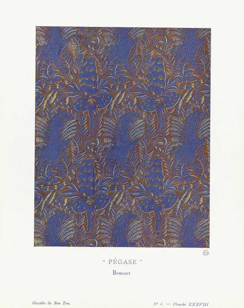 Gazette Du Bon Ton Pegase Brocart Wall Art by Raoul Dufy - High-Resolution Digital Print