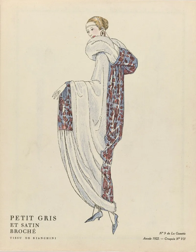 Gazette Du Bon Ton Petit Gris Et Satin Broche Tissu De Bianchini
