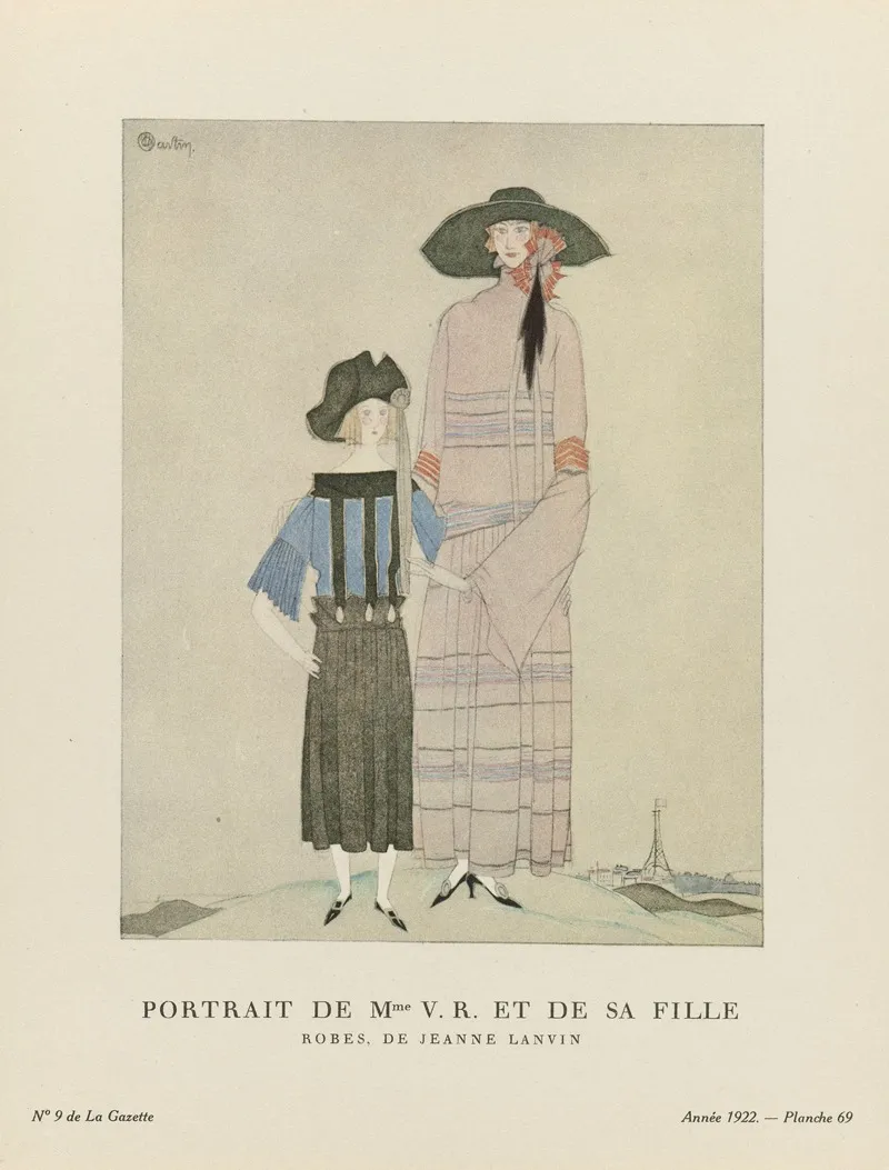 Gazette Du Bon Ton Portrait De Mme V R Et De Sa Fille Robes De Jeanne Lanvin