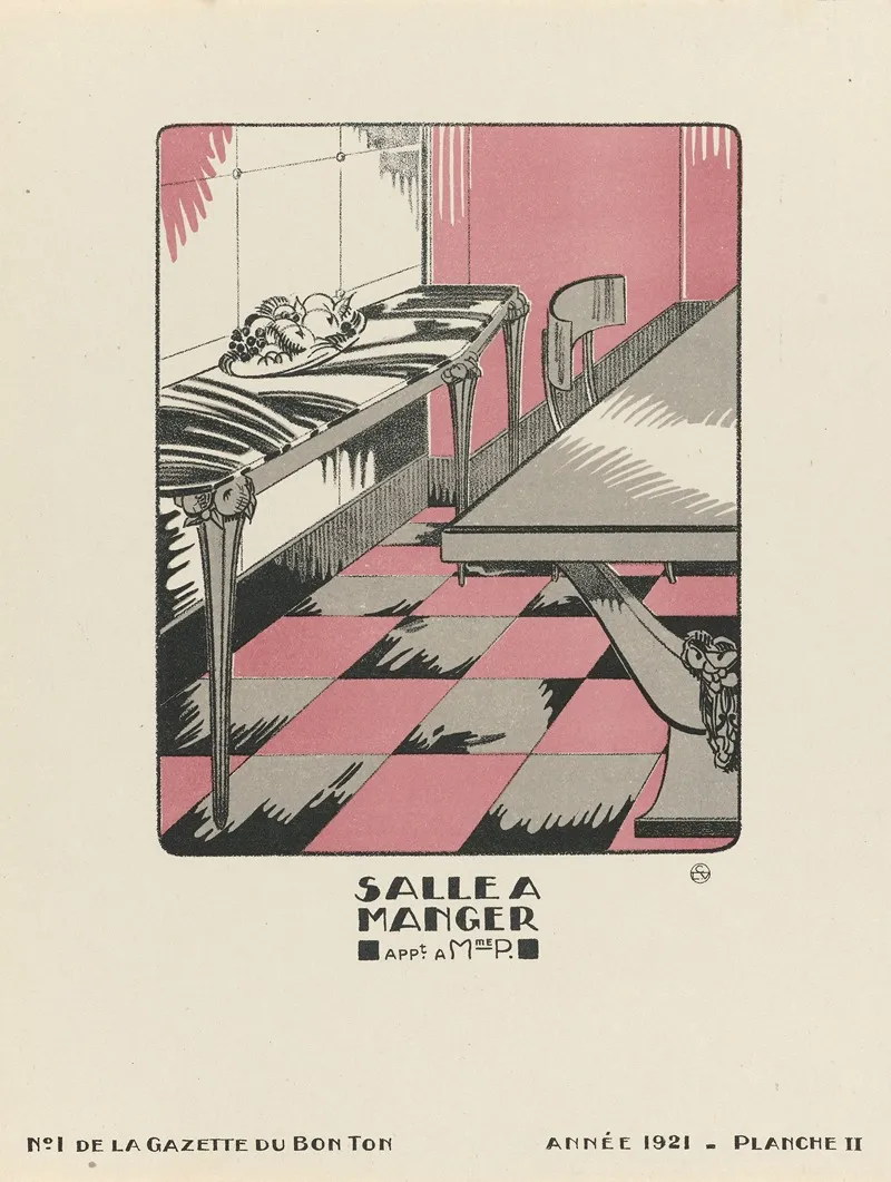 Gazette Du Bon Ton Salle A Manger Appt A Mme Wall Art by MAM - High-Resolution Digital Print