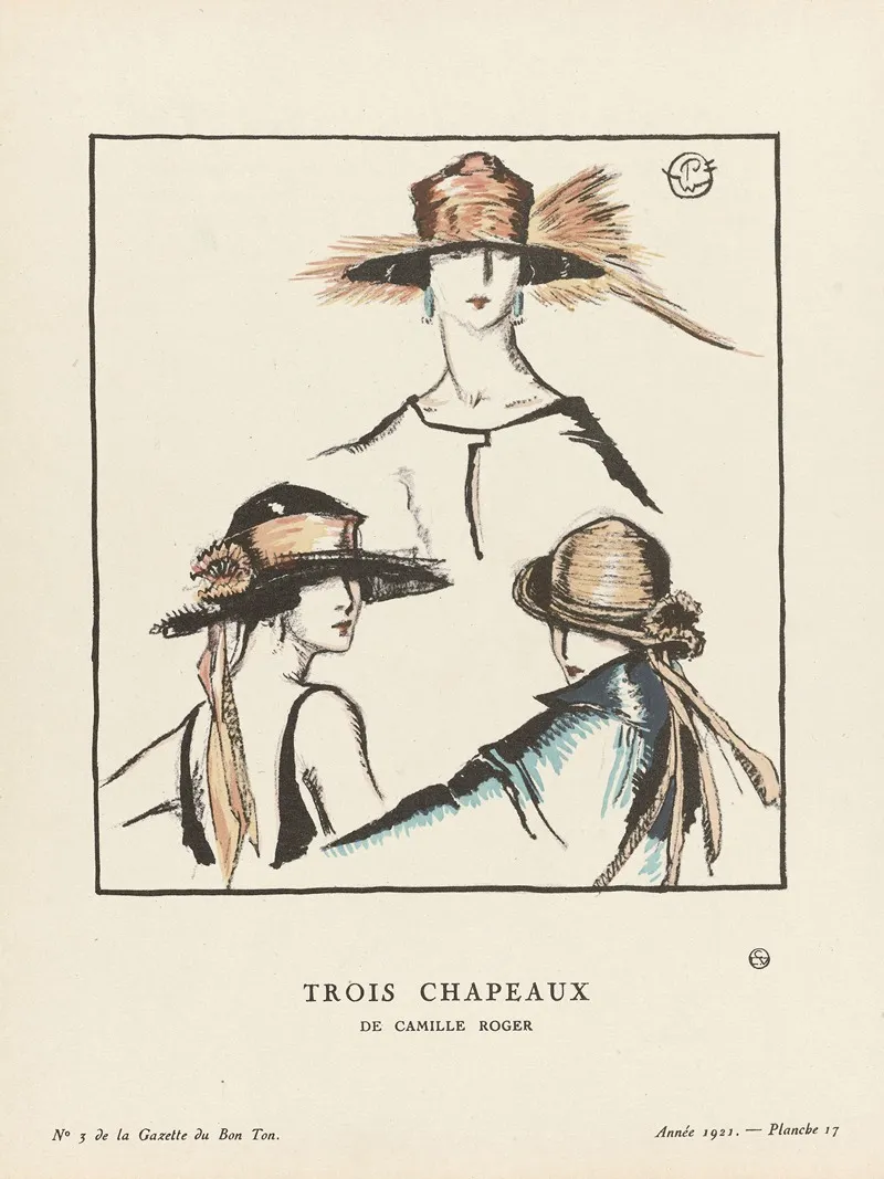 Gazette Du Bon Ton Trois Chapeaux De Camille Roger 2