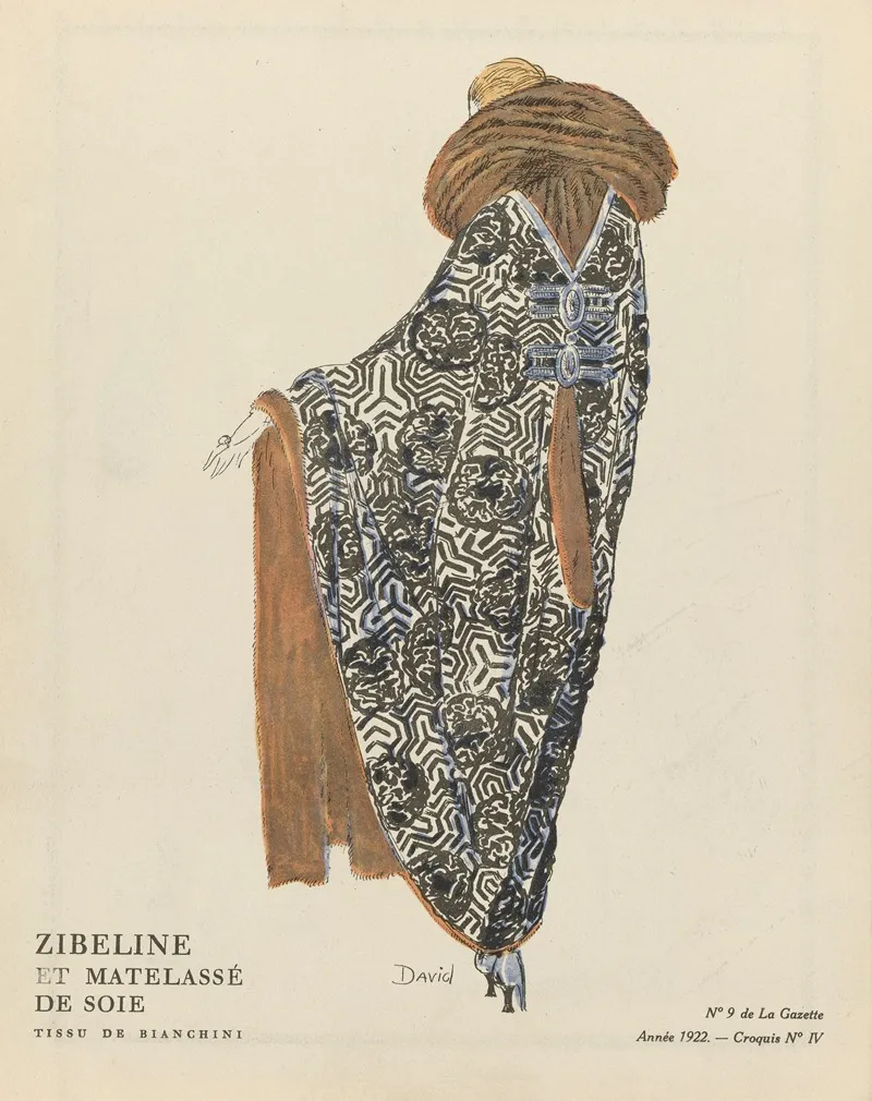 Gazette Du Bon Ton Zibeline Et Matelasse De Soie Tissu De Bianchini Wall Art by David - High-Resolution Digital Print