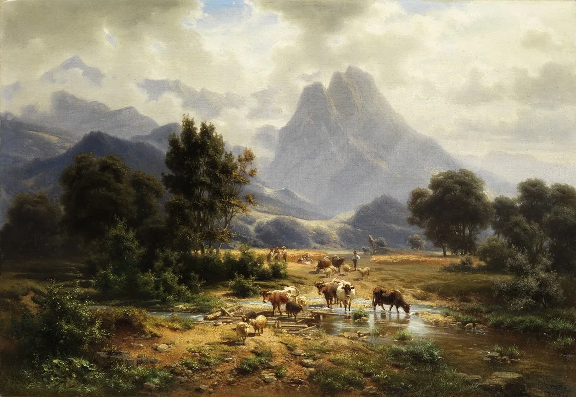 Gebirgslandschaft 8 Wall Art by Heinrich Höfer - High-Resolution Digital Print