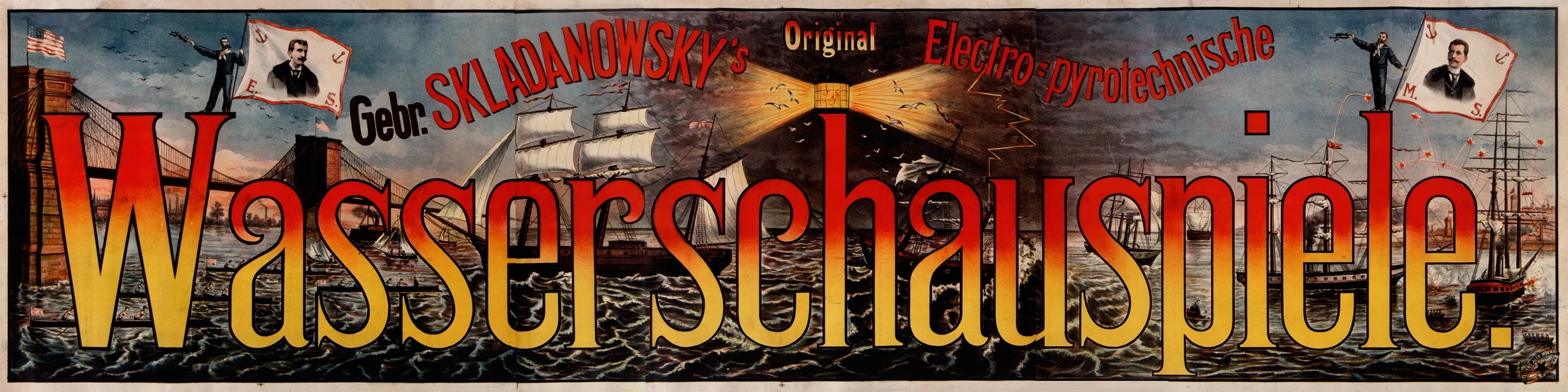 Gebr Skladanowskys Original Electro Pyrotechnische Wasserschauspiele Wall Art by Ateliers Alex Hoenig - High-Resolution Digital Print
