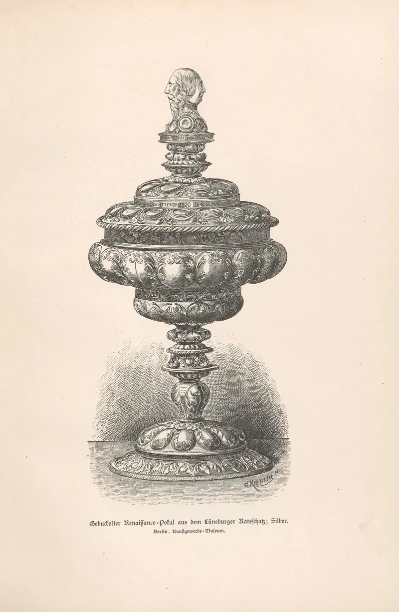 Gebuckelter Renaissance Pokal Aus Dem Luneburger Ratsschatz Wall Art by Jakob von Falke - High-Resolution Digital Print