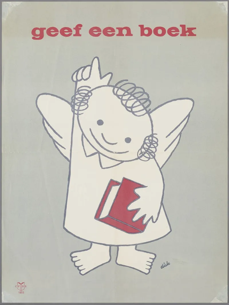 Geef Een Boek Wall Art by Dick Bruna - High-Resolution Digital Print
