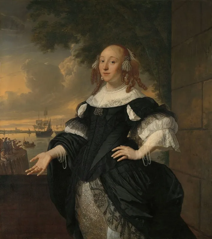 Geertruida Den Dubbelde 1647 84 Wife Of Aert Van Nes Wall Art by Bartholomeus van der Helst - High-Resolution Digital Print