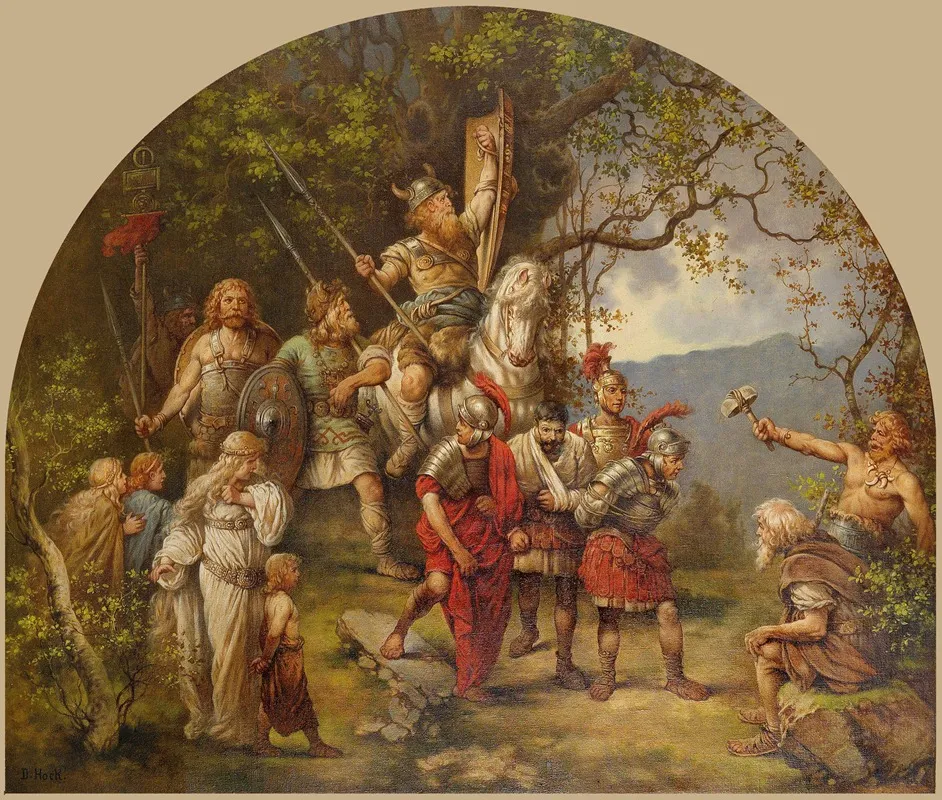 Gefangene Romer Und Germanen Wall Art by Daniel Hock - High-Resolution Digital Print