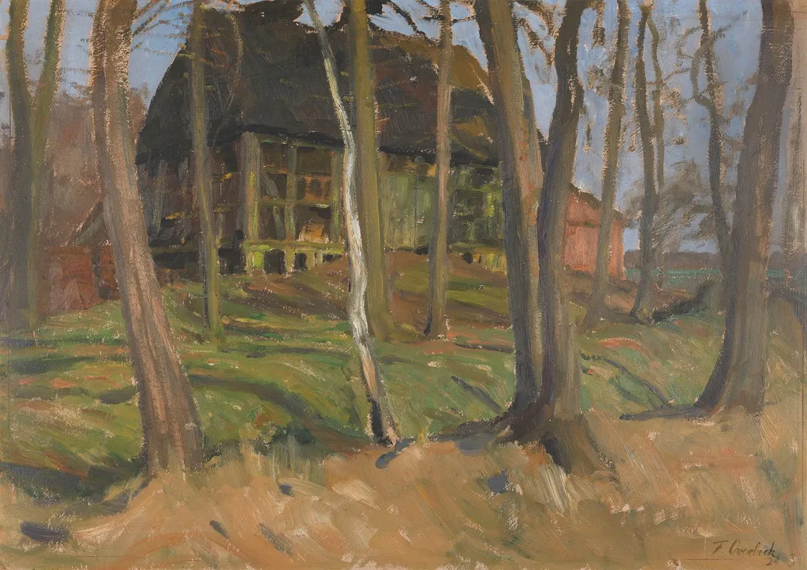 Gehoft In Weyermoor Wall Art by Fritz Overbeck - High-Resolution Digital Print