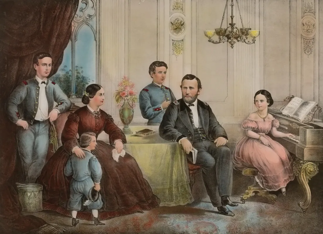 General Grant And His Family Respectfully Dedicated To The People Of The United States Wall Art by John Smith - High-Resolution Digital Print