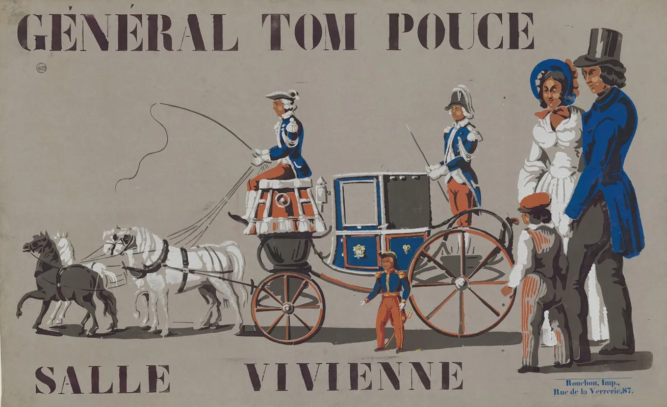 General Tom Pouce Salle Vivienne Wall Art by Imp. Rouchon - High-Resolution Digital Print