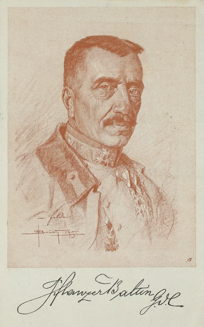 Generaloberst Karl Von Pflanzer Baltin Feldpostkarte Der 7 Armee