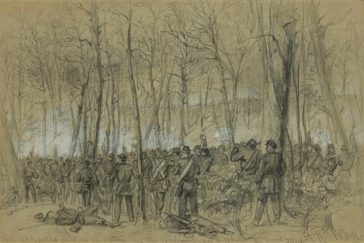 Genl Wadsworths Division In Action In The Wilderness Near The Spot Where The General Was Killed