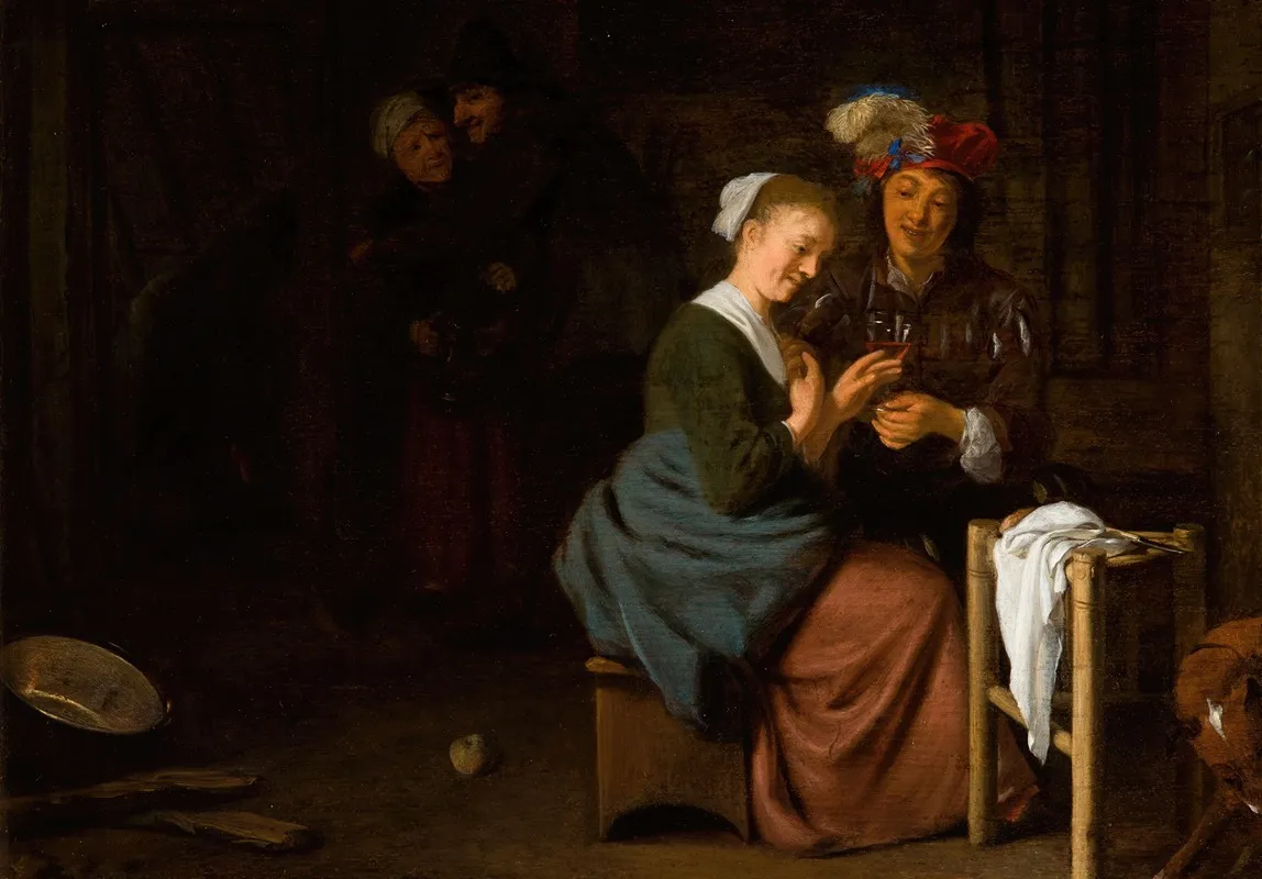 Genre Scene Couple In The Interior