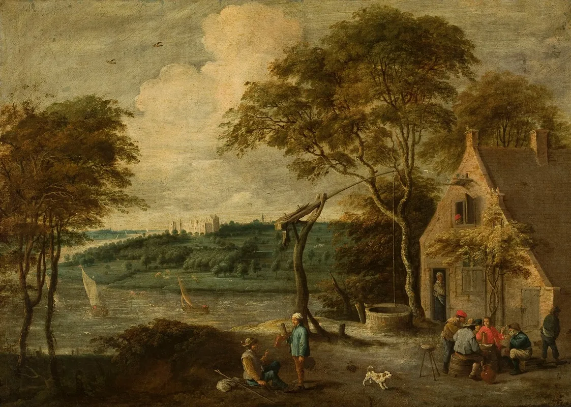 Genre Scene In Landscape Wall Art by Hieronymus Galle I - High-Resolution Digital Print