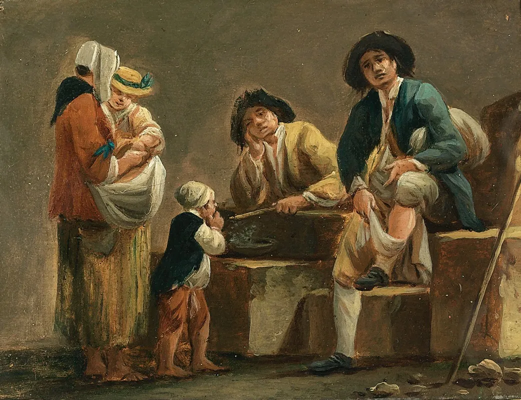Genre Scene With Peasants