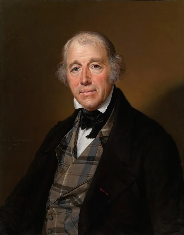 Gentleman In A Plaid Waistcoat Wall Art by Vasily Andreevich Tropinin - High-Resolution Digital Print