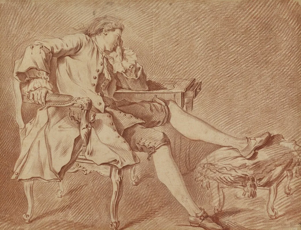 Gentleman Lounging In A Chair