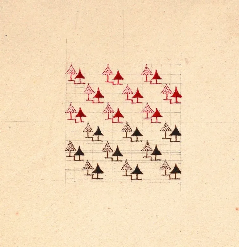 Geometric Design For Printed Textile