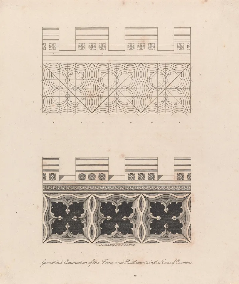 Geometrical Construction Of The Freeze And Battlements In The House Of Commons