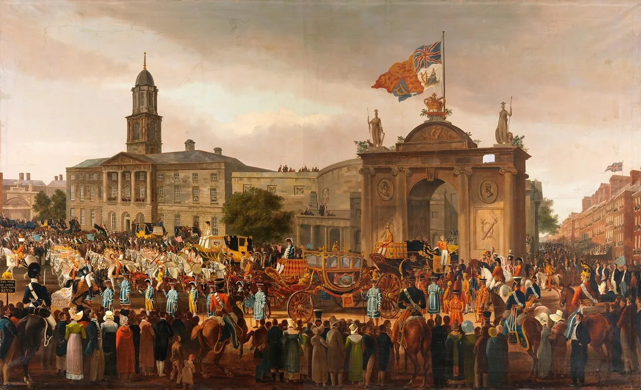 George Iv King Of England Entering Dublin Wall Art by William Turner De Lond - High-Resolution Digital Print