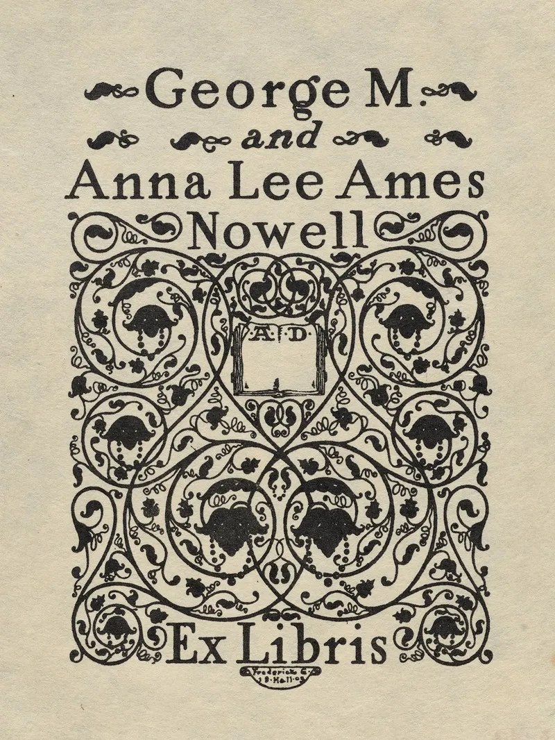 George M And Anna Lee Ames Nowell Ex Libris Inscribed
