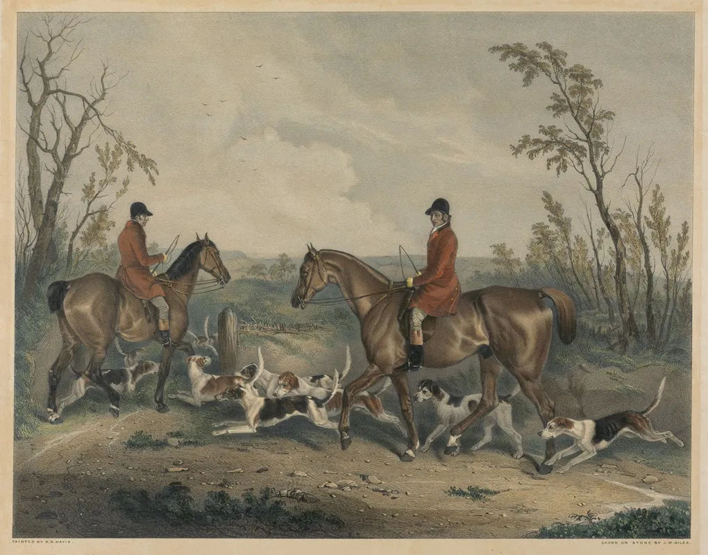 George Montford And W Derry Huntsman And Whipper In To The Melton Hounds Wall Art by Richard Barrett Davis - High-Resolution Digital Print