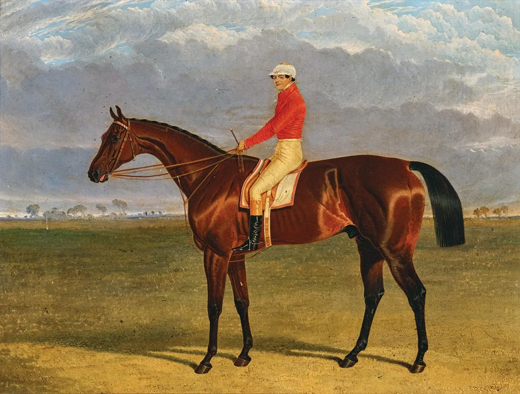 George Walkers 5 Year Old Brown Stallion Consol With Sam Darling Or George Edwards In The Saddle Wall Art by John Frederick Herring Snr. - High-Resolution Digital Print