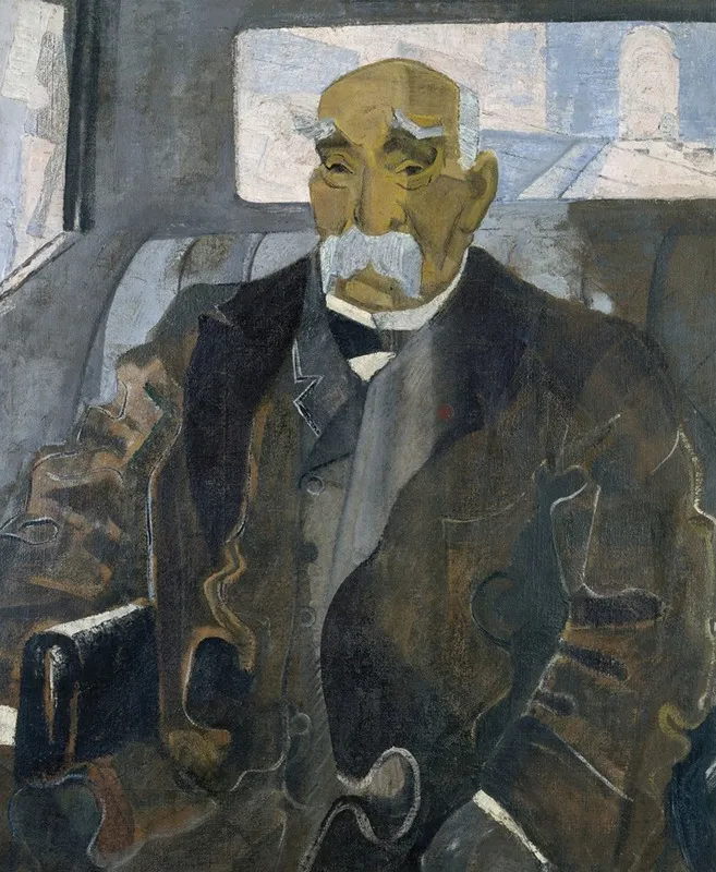 Georges Clemenceau 1841 1929 Assis Dans Une Voiture Descendant Les Champs Elysees