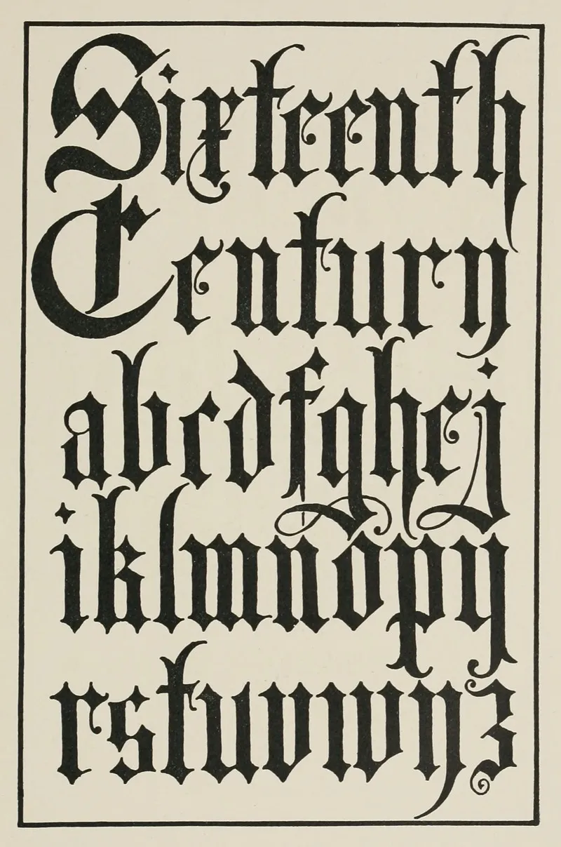 German Blackletters Wall Art by Frank Chouteau Brown - High-Resolution Digital Print