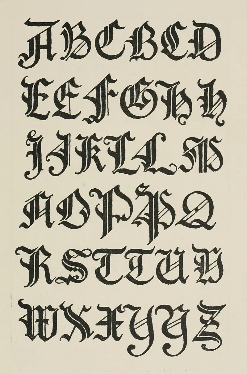 German Gothic Capitals 2 Wall Art by Frank Chouteau Brown - High-Resolution Digital Print
