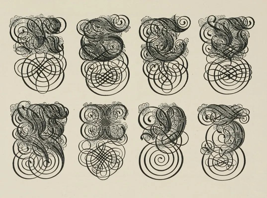 German Gothic Initials 3 Wall Art by Frank Chouteau Brown - High-Resolution Digital Print