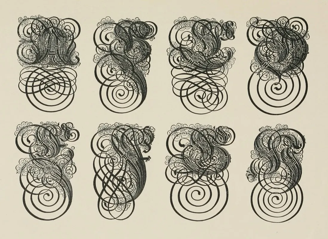 German Gothic Initials Wall Art by Frank Chouteau Brown - High-Resolution Digital Print