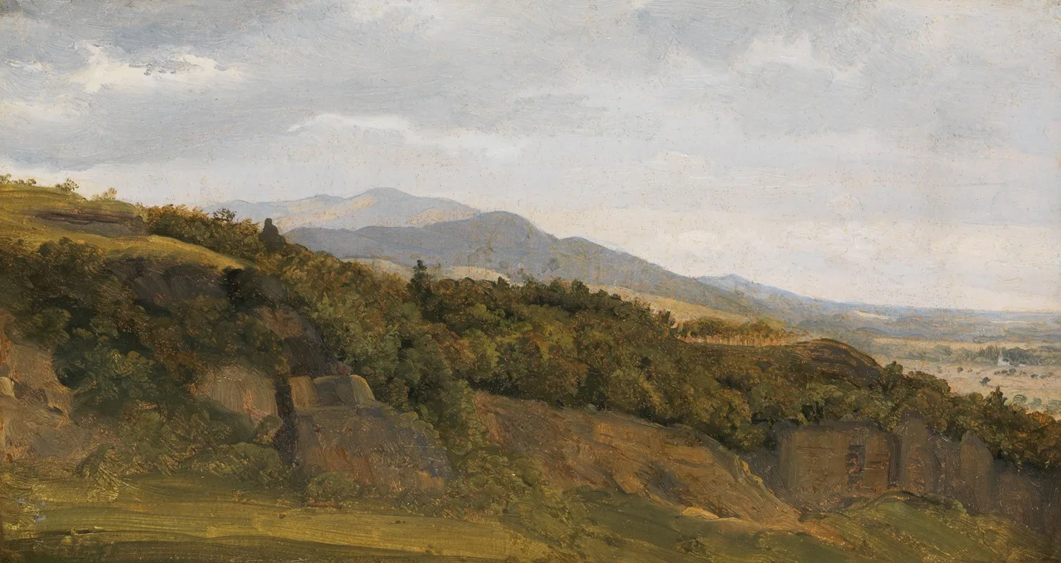 German Landscape With View Towards A Broad Valley Wall Art by Fritz Petzholdt - High-Resolution Digital Print