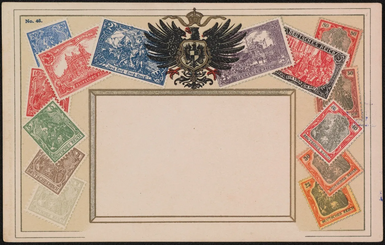 German Postage Stamps Wall Art by Ottmar Zieher - High-Resolution Digital Print