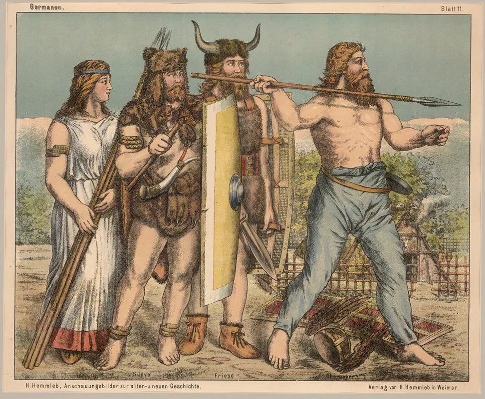 Germanere Sueve Friese Cherusker Wall Art by H. Hemmleb - High-Resolution Digital Print