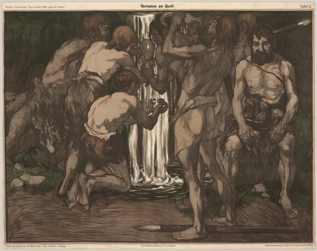 Germans At The Source Wall Art by Wilhelm Hoffmann, A.G. - High-Resolution Digital Print