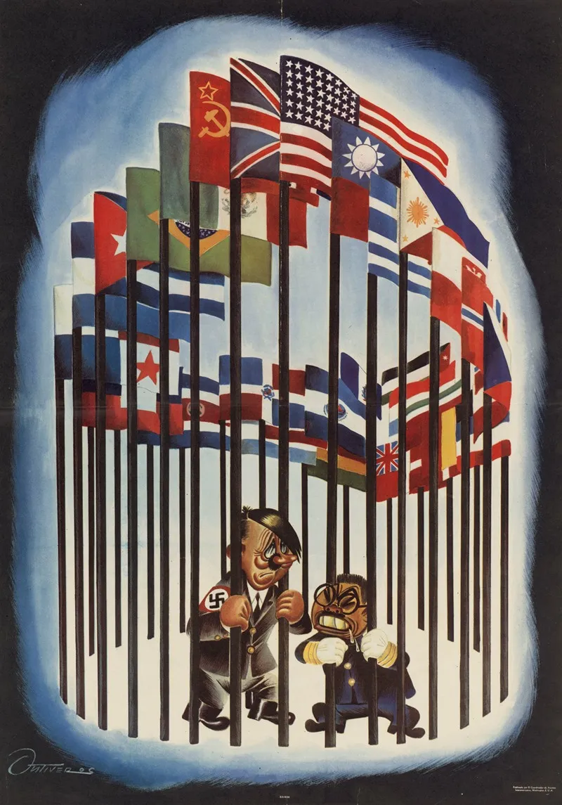 Germany And Japan Behind Bars Wall Art by Ontiveros - High-Resolution Digital Print