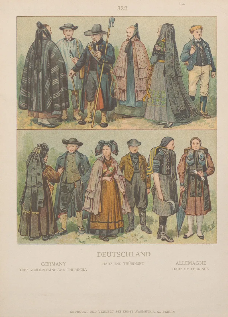 Germany Hartz Mountains And Thuringia Wall Art by Adolf Rosenberg - High-Resolution Digital Print