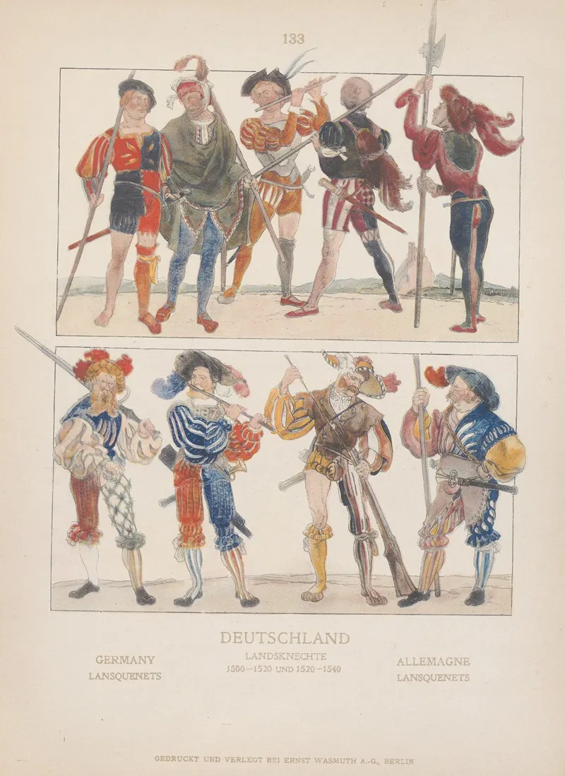 Germany Lansquenets Wall Art by Adolf Rosenberg - High-Resolution Digital Print