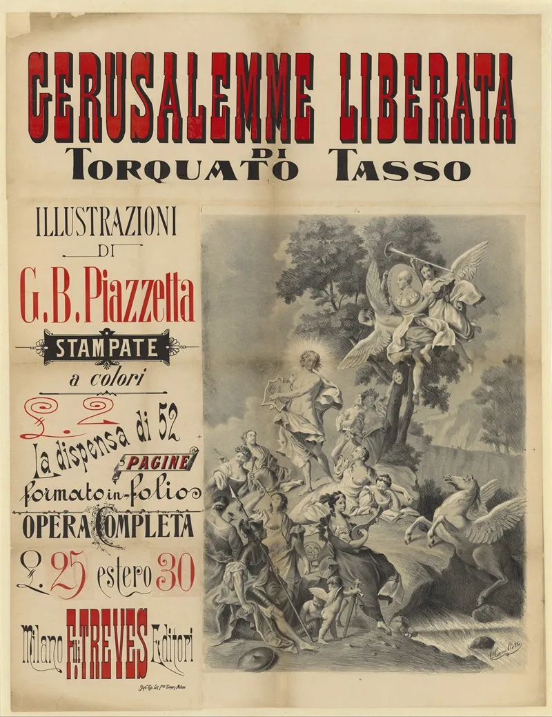 Gerusalemme Liberata La Jerusalem Delivree Di Torquato Tasso Wall Art by Fratelli Treves - High-Resolution Digital Print