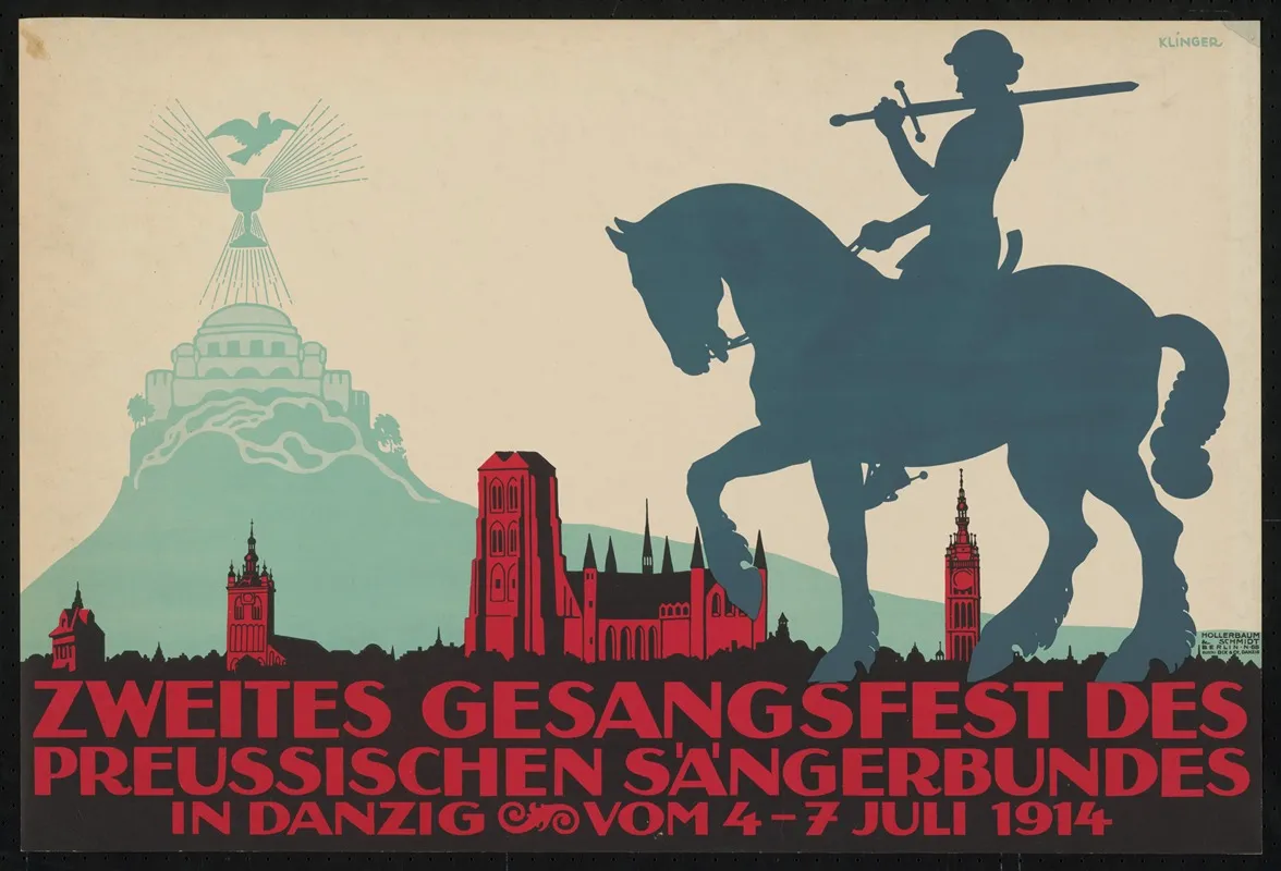 Gesangsfest Des Preusischen Sangerbundes In Danzig Wall Art by Julius Klinger - High-Resolution Digital Print