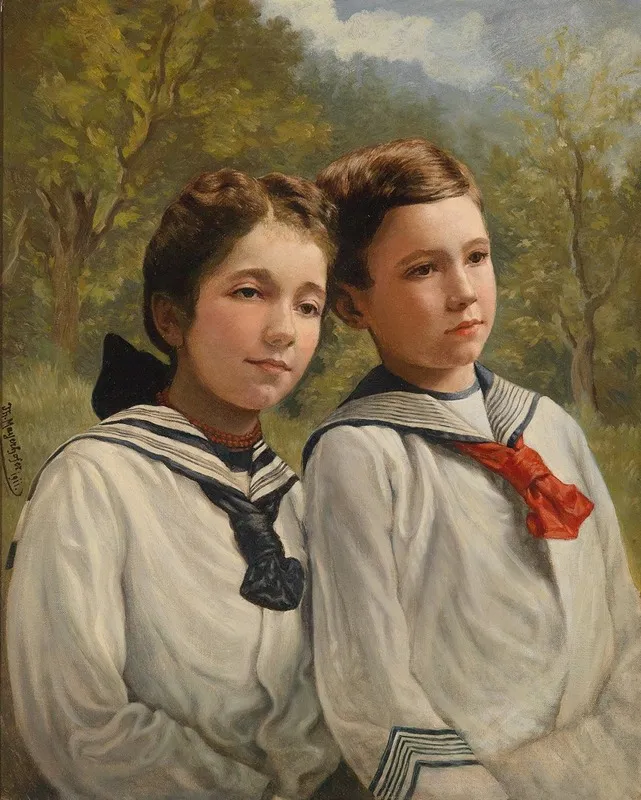 Geschwister 3 Wall Art by Theodor Mayerhofer - High-Resolution Digital Print