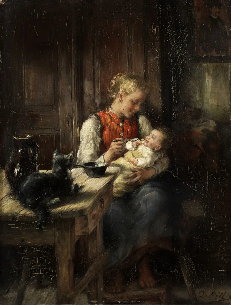 Geschwisterliebe 2 Wall Art by Otto Piltz - High-Resolution Digital Print