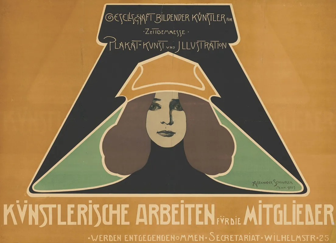 Gesellschaft Bildender Kunstler Fur Zeitgemase Plakat Kunst Und Illustration Wall Art by Alexander Schindler - High-Resolution Digital Print